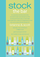 Bar Shelf Turquoise Lime Invitations