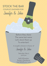 Cute Champagne Couple Invitations