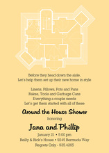 House Plans Black Invitations