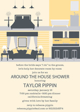 House Layout Midnight Blue Invitations