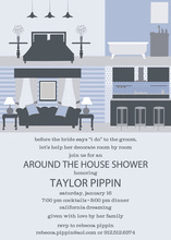 House Layout Midnight Blue Invitations