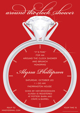 Solitaire Red Around The Clock Invitations