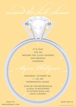 Solitaire Yellow Around The Clock Invitations