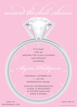 Hot Diamond Pink Engagement Invitations