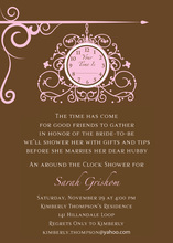 Tick Tock Chocolate Clock Shower Invitations