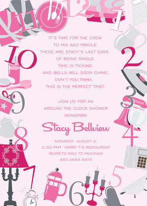 Iconic Around The Clock Icons Invitation