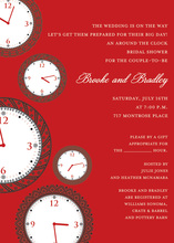 Faces of Time Berry Clock Shower Invitations