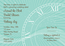 Tick Tock Light Aqua Invitations