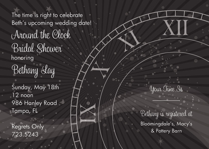 Tick Tock Berry Clock Invitations