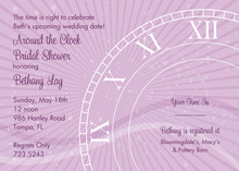 Tick Tock Genie Clock Shower Invitations