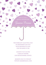 Forecasting Love Purple Invitations