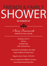 Princess Bridal Shower Red Invitations