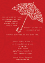 Filigree Umbrella Berry Shower Invitations