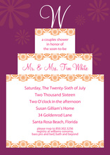Pink Wedding Couple Layered Cake Invitation