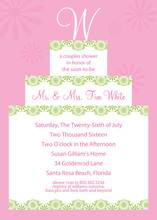 Pink Rose Layers Traditional Invitations