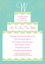 Simplified Wedding Cake Floral Decoration Invitations