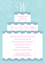 Pink Wedding Couple Layered Cake Invitation