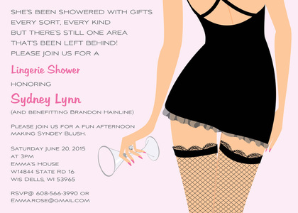 Little Black Nightie Berry Invitations