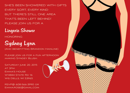 Little Black Nightie Bali Invitations