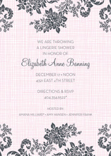 Rose Linen Pink Shower Invitations