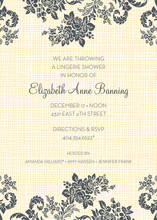 Rose Linen Yellow Invitations