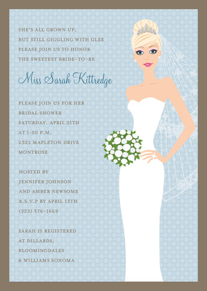 Blushing Bride Blue Asian Invitations