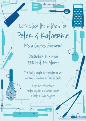 Kitchen Utensils Retro Invitations