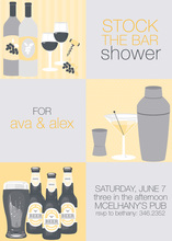 Bar Shelf Yellow Grey Invitations