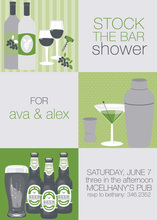 Stocked Wine Bar Shower Invitations