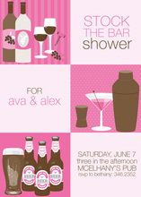 Stocked Wine Bar Shower Invitations