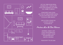 3 Squares House Light Pink Invitations