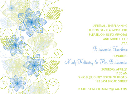 Modern Floral Chocolate Invitations