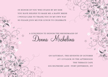 Peach Posies Stylish Pink Wedding Invitations