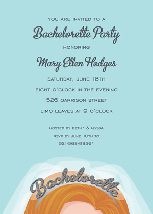 Blonde Tiara Bahcelorette Party Invitations