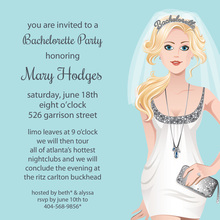 T-Shirt Blonde Bachelorette Invitations