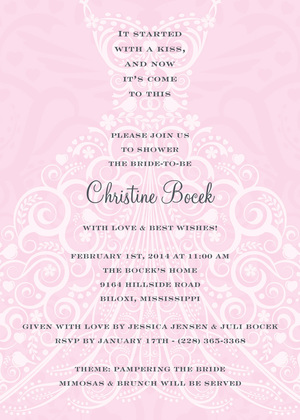 Filigree Dress Beach Invitation