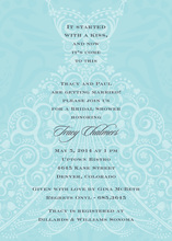 Scalloped Dress Blue Invitations