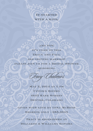 Softly Dress Royal Pink Invitations