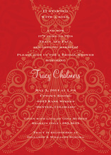 Red Bridesmaid Chalkboard Holiday Invitations