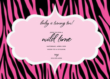 Hot Pink Wild Dots Number Birthday Invitations