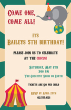 Jumbo The Elephant Invitations