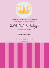 Pin Crown Stripes Invitation