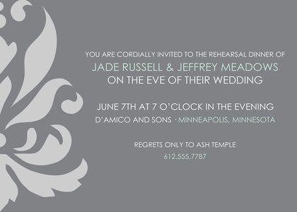 Formal Elegant Maroon Swirl Invitation