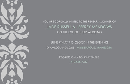 Elegant Black Reflection Formal Wedding Invitations