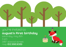 Woodland Animals Baby Shower Invitations