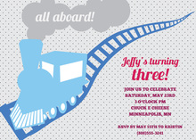 Silhouette Choo Choo Track Invitation