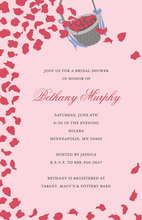 Dark Watercolor Roses Bridal Shower Invitations