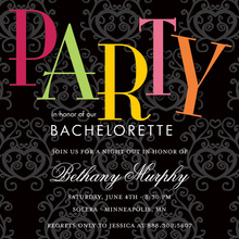 Glamorous Modern Party Invitations in Black