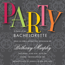 Grey Quirky Casual Party Invitations