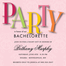 Trendy Pink Quirky Girls Square Party Invitations